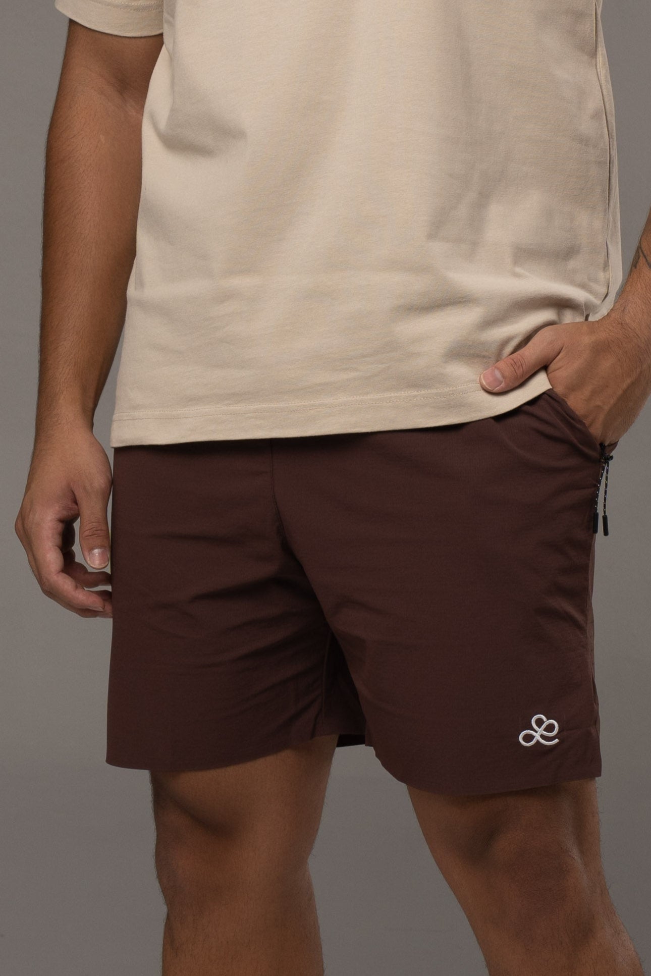 Short Mocha Brown Sport Lifestyle Summer Holiday Padel Tennis Gym Hike Stylish